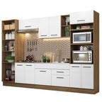 Armário de Cozinha Completa 330cm Rustic/Branco Agata Madesa 02