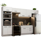 Armário de Cozinha Completa 350cm Branco Agata Madesa 01