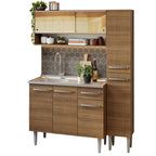 Armário de Cozinha Compacta 137cm com Pia Rustic Emilly Madesa 10