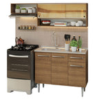 Armário de Cozinha Compacta 165cm com Pia Rustic Emilly Madesa 01