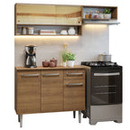 Armário de Cozinha Compacta 165cm Rustic Emilly Madesa 02