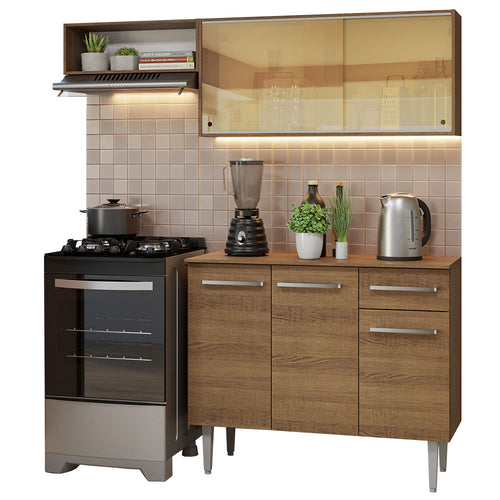 Armário de Cozinha Compacta 165cm Rustic Emilly Madesa 04