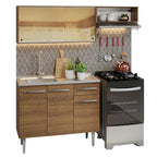 Armário de Cozinha Compacta 165cm com Pia Rustic Emilly Madesa 06