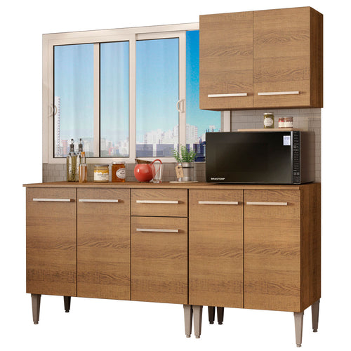 Armário de Cozinha Compacta 169cm Rustic Emilly Free Madesa 01
