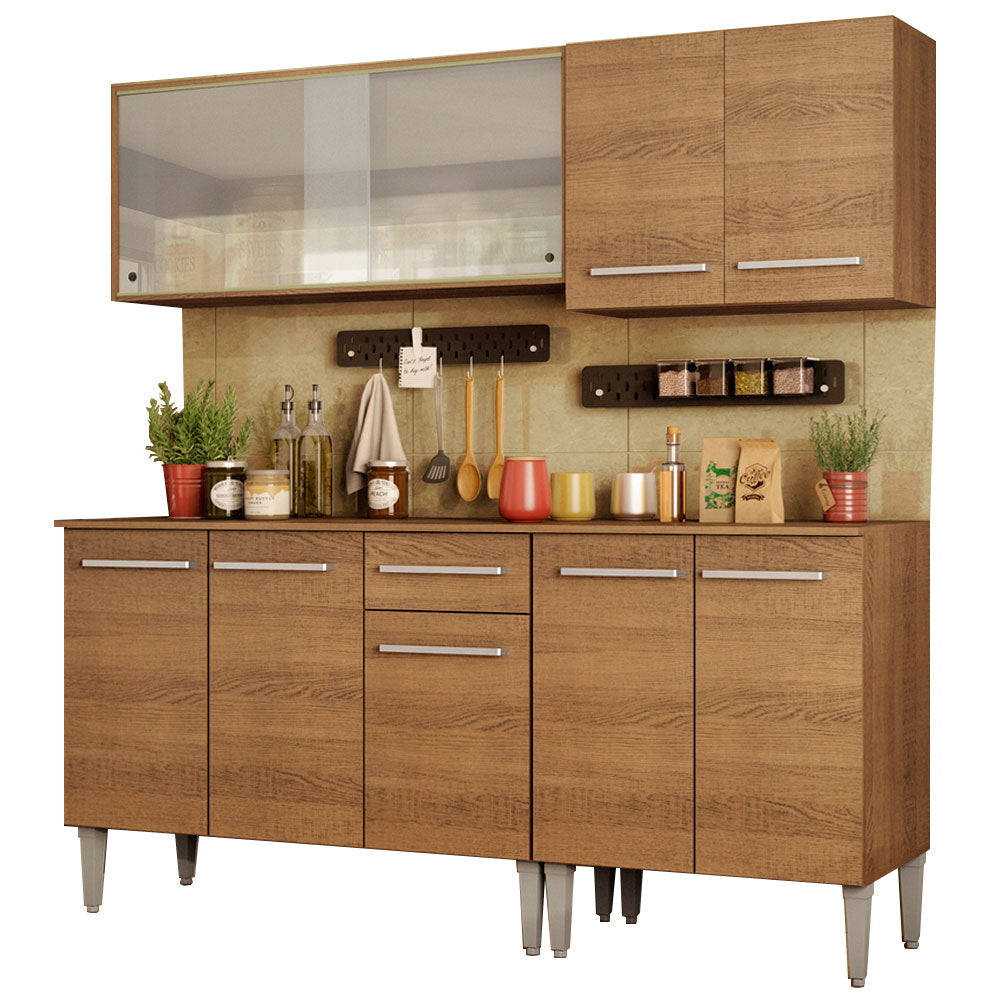 Armário de Cozinha Completa 169cm Rustic Emilly Box Madesa 03