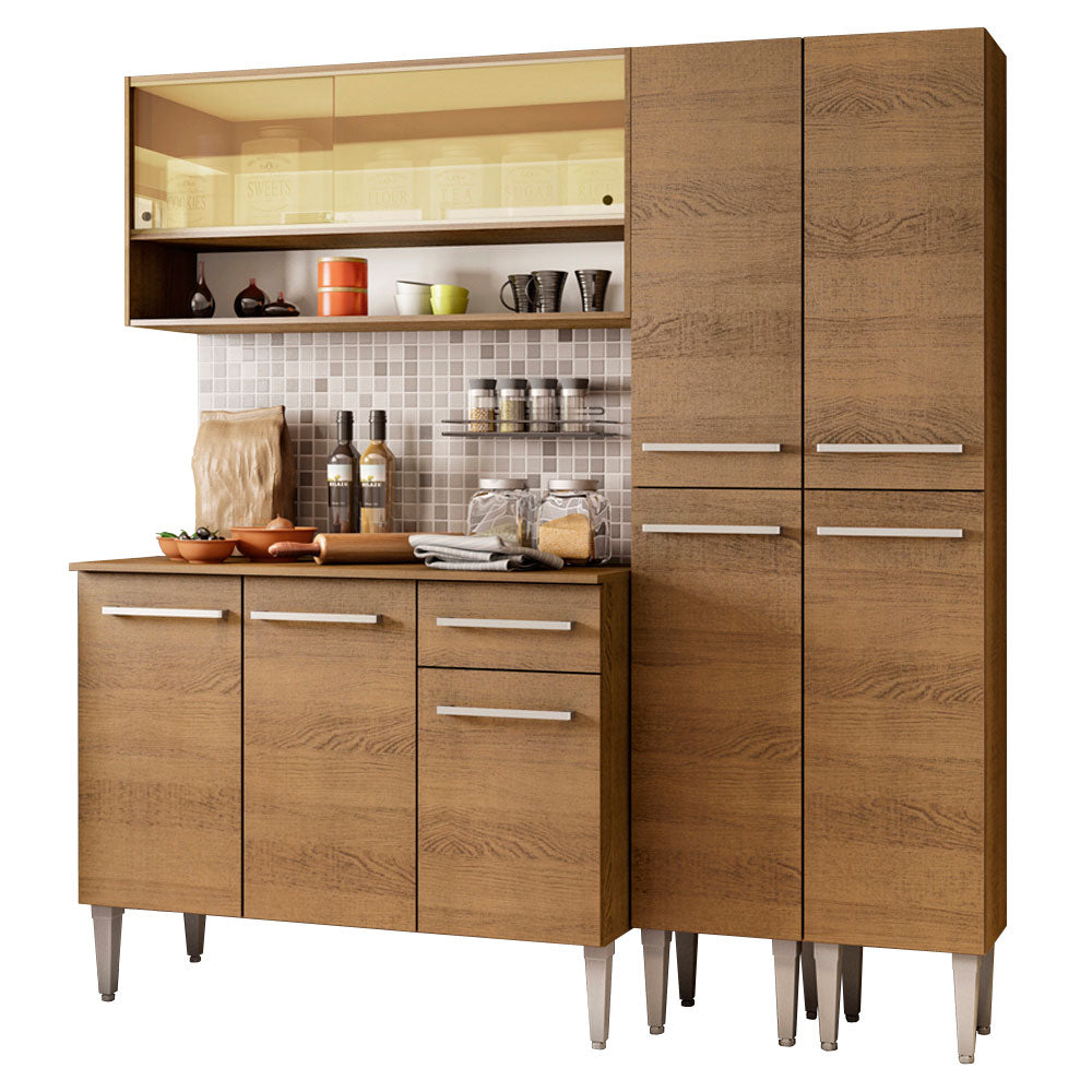 Armário de Cozinha Compacta 169cm Rustic Emilly Winter Madesa 08