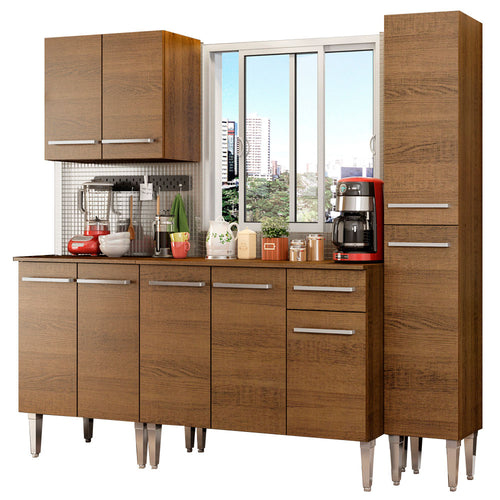 Armário de Cozinha Completa 201cm Rustic Emilly Sing Madesa 01