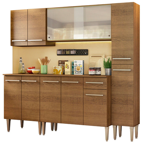 Armário de Cozinha Completa 201cm Rustic Emilly Fast Madesa 02