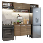 Armário de Cozinha Completa 225cm Rustic Emilly Madesa 01