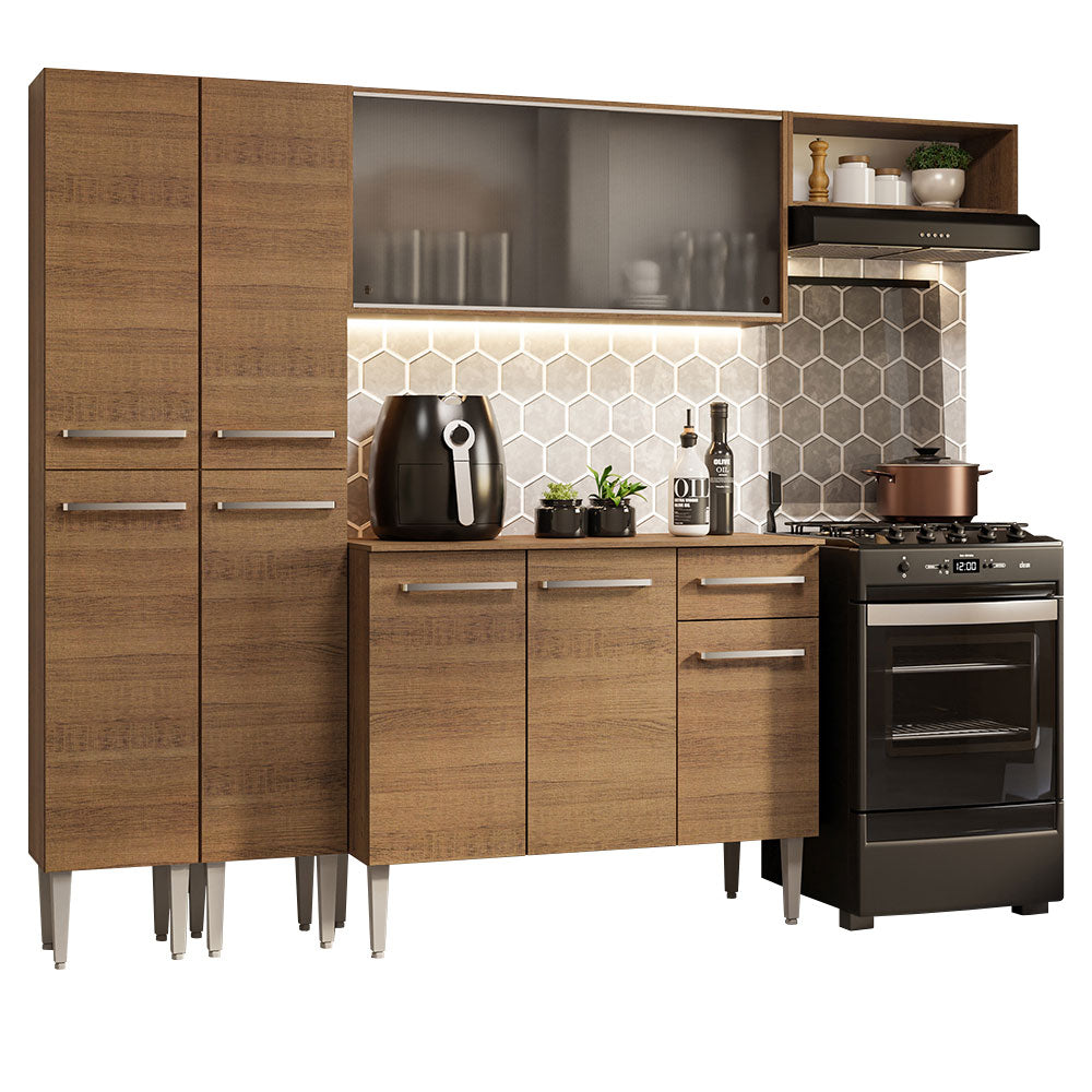 Armário de Cozinha Completa 229cm Rustic Emilly Madesa 08