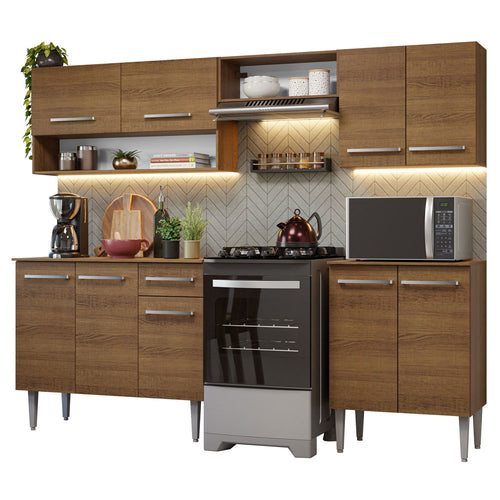 Armário de Cozinha Compacta 229cm Rustic Emilly Madesa 15