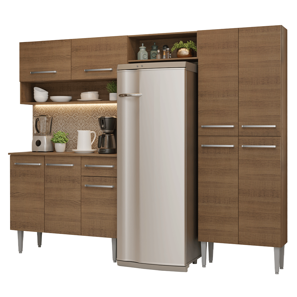 Armário de Cozinha Completa 229cm Rustic Emilly Madesa 017
