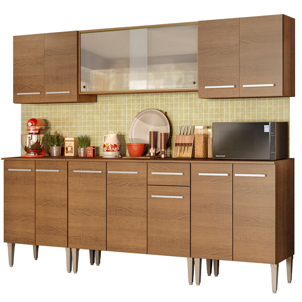 Armário de Cozinha Completa 233cm Rustic Emilly Wind Madesa 02