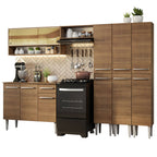 Armário de Cozinha Completa 261cm Rustic Emilly Madesa 08