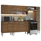 Armário de Cozinha Compacta 261 cm Rustic Emilly Madesa 09