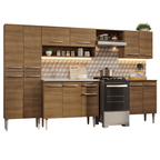 Armário de Cozinha Completa 293cm com Pia Rustic Emilly Madesa 08