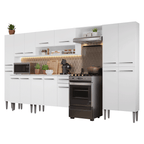 Armário de Cozinha Completa 325cm Branco Emilly Madesa 06