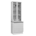 Kit Balcão + Cristaleira 70cm Branco Glamy Madesa 02