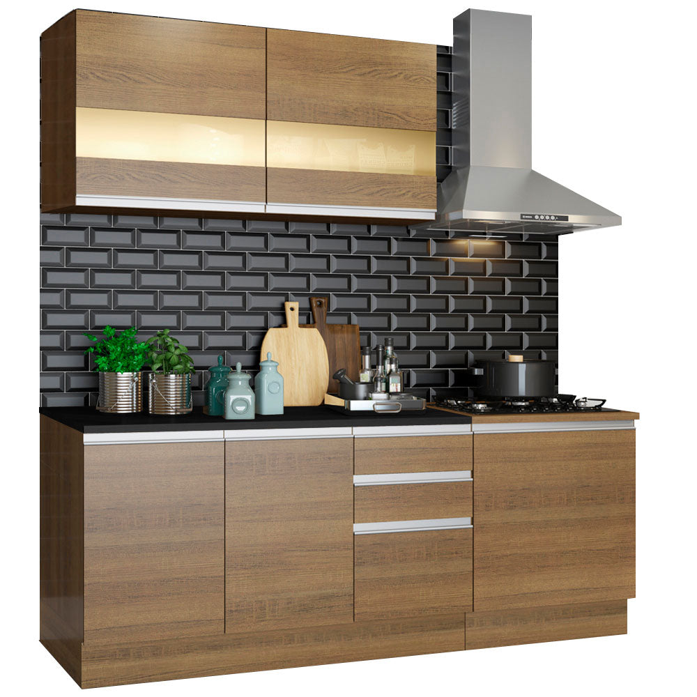 Armário de Cozinha Compacta 180cm Rustic Milão Madesa 02