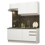 Armário de Cozinha Compacta 180cm Branco Glamy Madesa 07