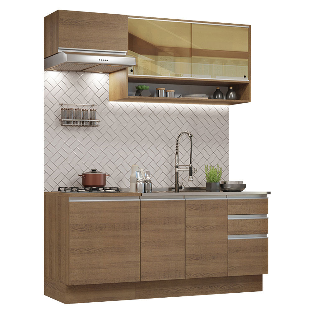 Armário de Cozinha Compacta 180cm Rustic Glamy Madesa 08