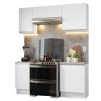 Armário de Cozinha Compacta 180cm Branco Glamy Madesa 12