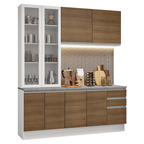 Armário de Cozinha Compacta 190cm Branco/Rustic Glamy Madesa 05