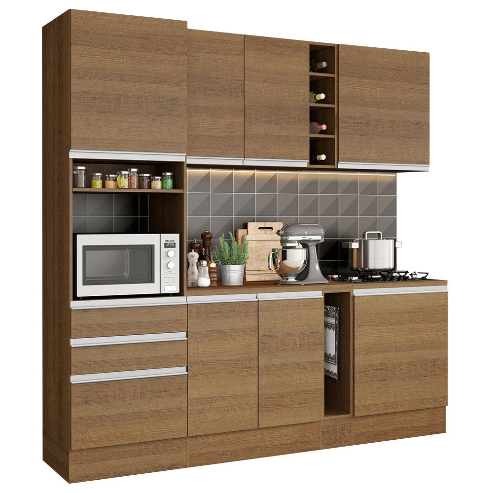 Armário de Cozinha Completa 220cm Rustic Áquila Madesa 04