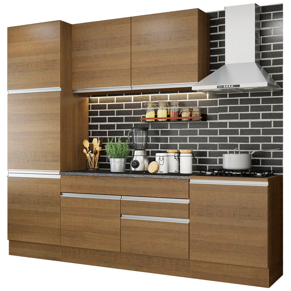 Armário de Cozinha Completa 240cm Rustic Bari Madesa 01