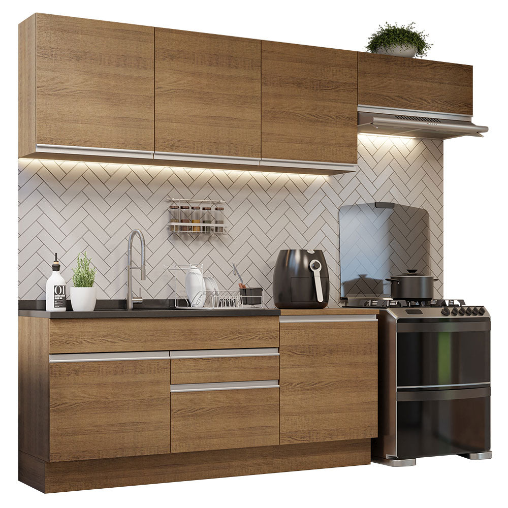 Armário de Cozinha Completa 260cm Rustic Glamy Madesa 03