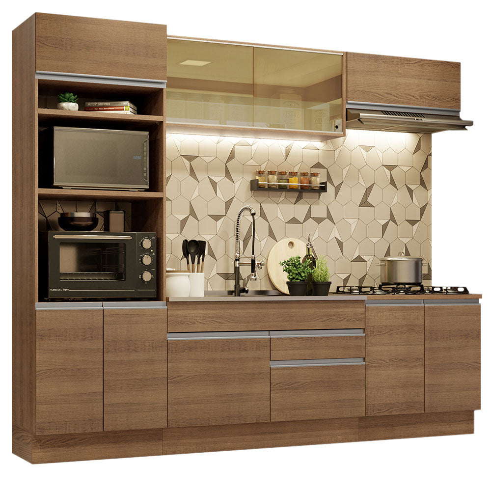 Armário de Cozinha Completa 270cm Rustic Glamy Madesa 10