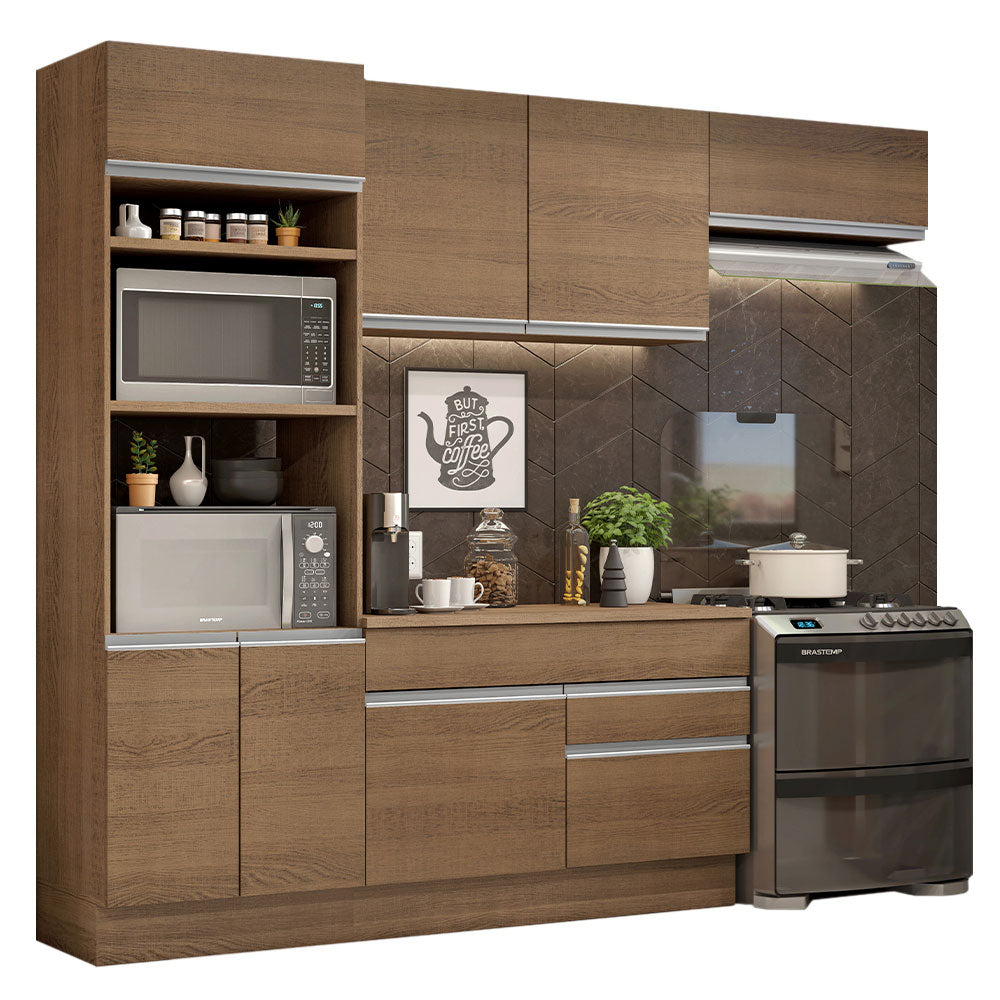 Armário de Cozinha Completa 270cm Rustic Glamy Madesa 14