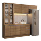 Armário de Cozinha Completa 270cm Rustic Glamy Madesa 16