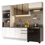 Armário de Cozinha Completa 270 cm Branco Glamy Madesa 17