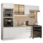 Armário de Cozinha Completa 270 cm Branco Glamy Madesa 18