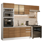 Armário de Cozinha Completa 270 cm Branco/Rustic Glamy Madesa 18