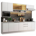Armário de Cozinha Completa 280cm Branco Genova Madesa 04