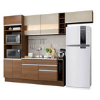 Armário de Cozinha Completa 290cm Rustic/Crema Safira Madesa 03