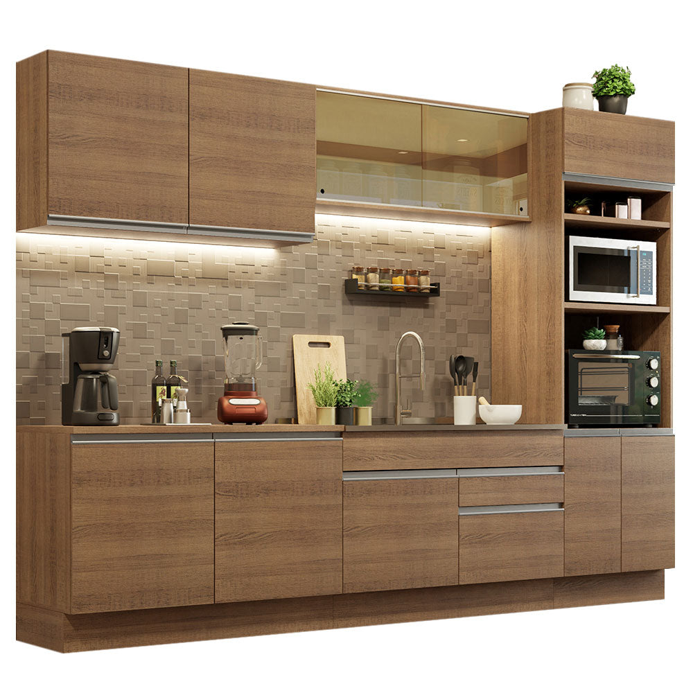 Armário de Cozinha Completa 310cm Rustic Glamy Madesa 01
