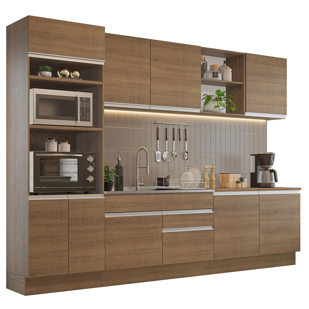 Armário de Cozinha Completa 310cm Rustic Glamy Madesa 02