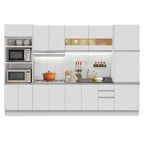Armário de Cozinha Completa 330cm Branco Olimpia Madesa 02