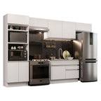 Armário de Cozinha Completa 350cm Branco Glamy Madesa 01
