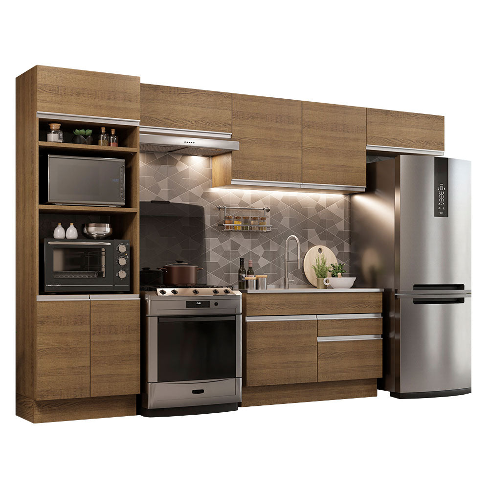Armário de Cozinha Completa 350cm Rustic Glamy Madesa 01