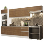 Armário de Cozinha Completa 100% MDF 330cm Branco/Rustic Acordes Madesa 06