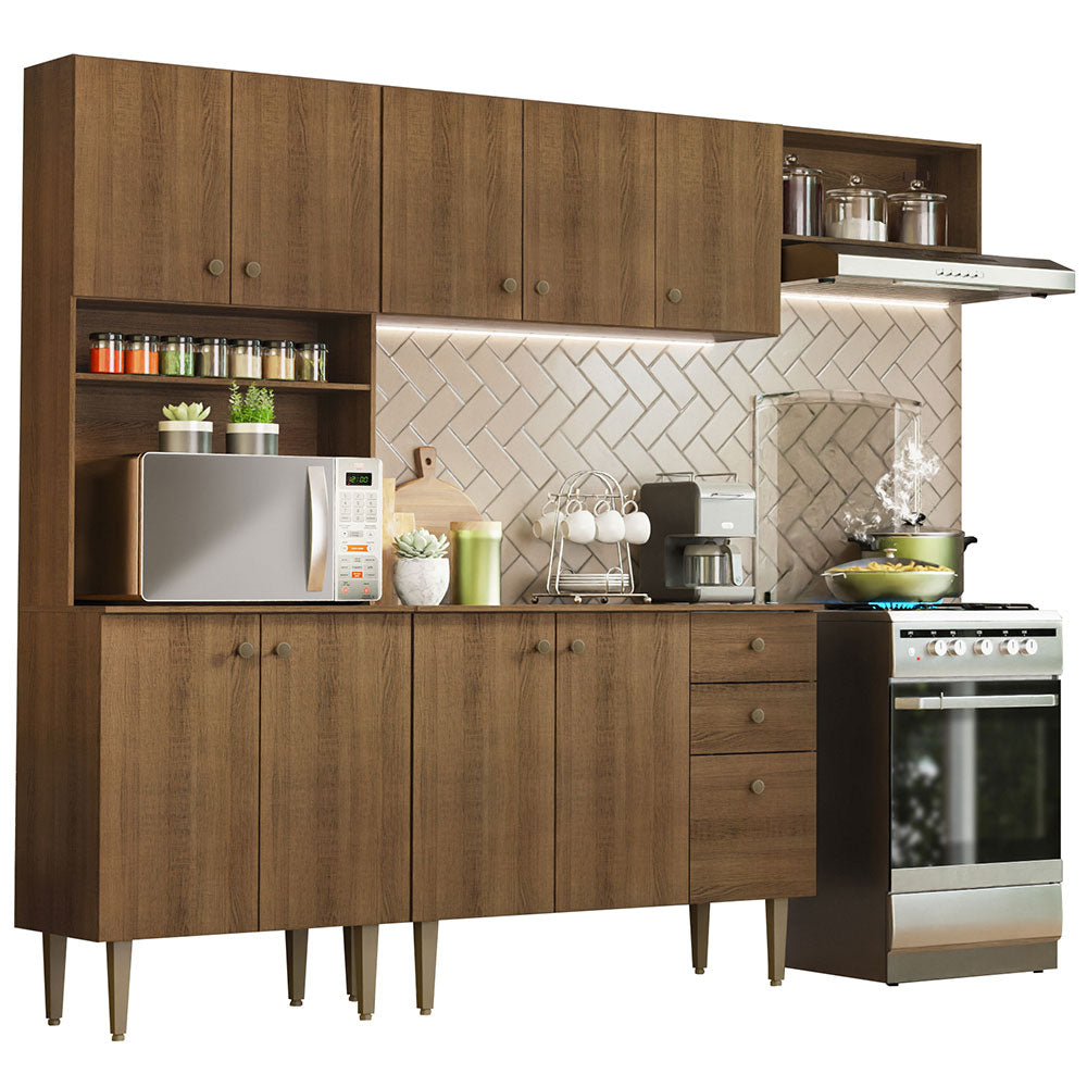 Armário de Cozinha Compacta 235cm Rustic Gourmet Madesa 02