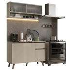 Armário de Cozinha Compacta 120 cm Crema Nice Madesa 02