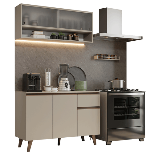 Armário de Cozinha Compacta 120 cm Crema Nice Madesa 02