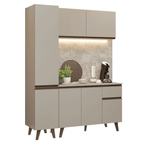 Armário de Cozinha Compacta 160 cm Crema Nice Madesa 01