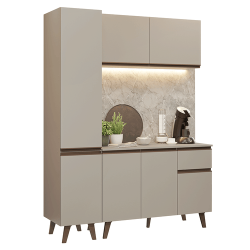 Armário de Cozinha Compacta 160 cm Crema Nice Madesa 01