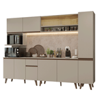 Armário de Cozinha Completa 280 cm Crema Nice Madesa 03